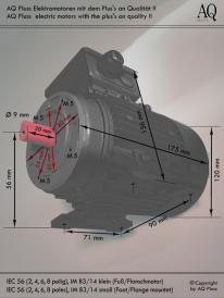 B34s, Foot mounted and Flange mounted too, B3 the Foot mounted and B14s the Flange (face) mounted, Foot - Flange (B14 small) Motor design