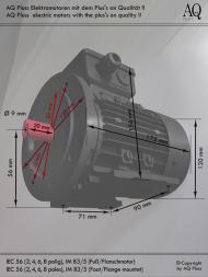 B35 Foot mounted and Flange mounted too, B3 the Foot mounted and B5 the Flange mounted, Foot - Flange Motor design